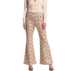 Elodie High Waist Flare Pants Python Large NWT L